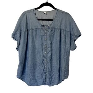 Old Navy Denim Blue Blouse